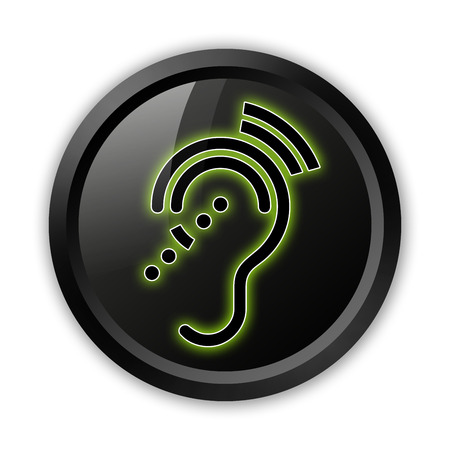 Icon, Button, Pictogram with Hearing Impairrment symbolの写真素材