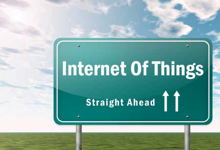 Highway Signpost with Internet Of Things wordingの写真素材