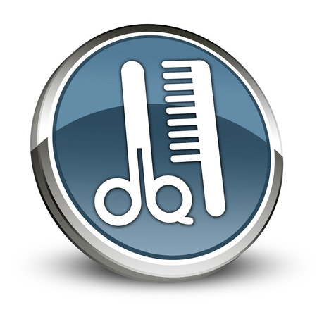 Icon, Button, Pictogram with Barber Shop symbolの写真素材