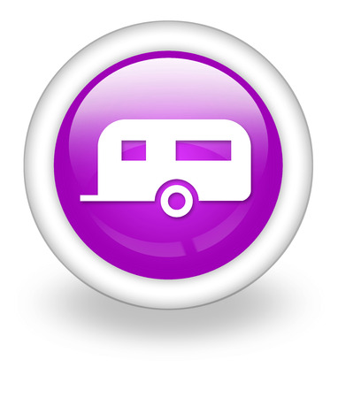 Icon, Button, Pictogram with Camping Trailer symbolの写真素材