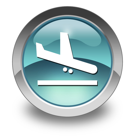 Icon, Button, Pictogram with Airport Arrivals symbolの写真素材