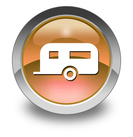 Icon, Button, Pictogram with Camping Trailer symbolの写真素材