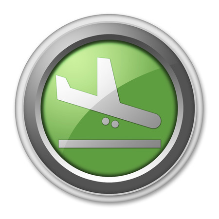 Icon, Button, Pictogram with Airport Arrivals symbolの写真素材