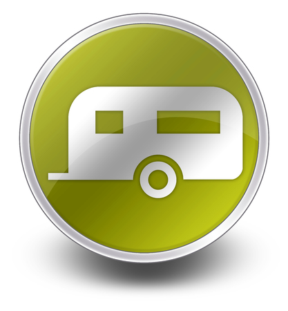 Icon, Button, Pictogram with Camping Trailer symbolの写真素材