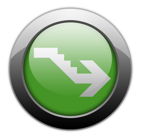 Icon, Button, Pictogram with Downstairs symbolの写真素材