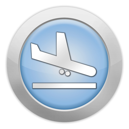 Icon, Button, Pictogram with Airport Arrivals symbolの写真素材