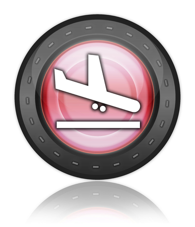 Icon, Button, Pictogram with Airport Arrivals symbolの写真素材
