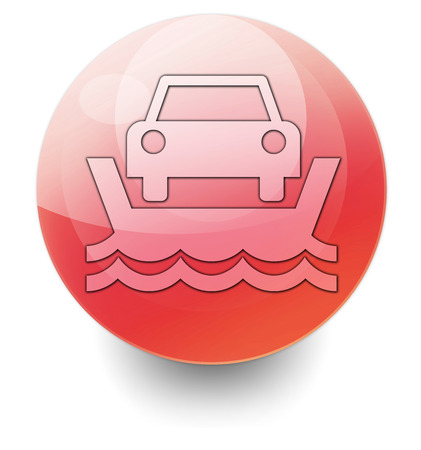 Icon, Button, Pictogram with Vehicle Ferry symbolの写真素材