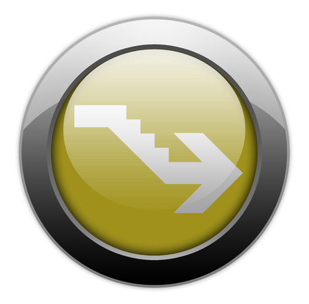 Icon, Button, Pictogram with Downstairs symbolの写真素材