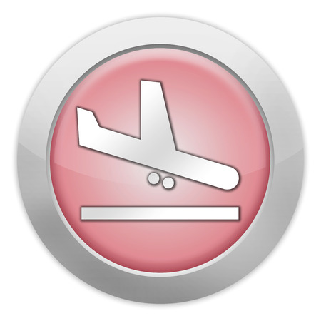 Icon, Button, Pictogram with Airport Arrivals symbolの写真素材