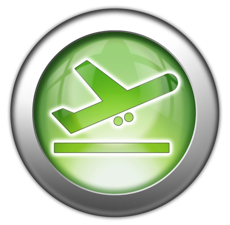 Icon, Button, Pictogram with Airport Departures symbolの写真素材