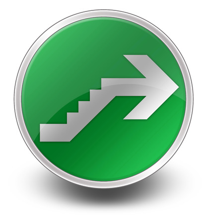 Icon, Button, Pictogram with Upstairs symbolの写真素材