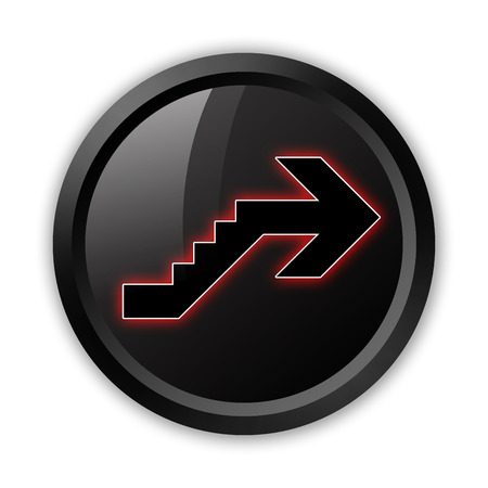 Icon, Button, Pictogram with Upstairs symbolの写真素材