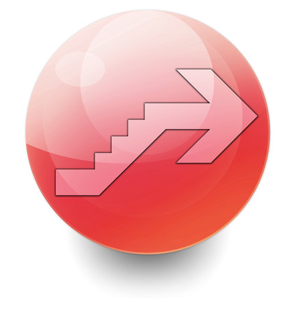Icon, Button, Pictogram with Upstairs symbolの写真素材