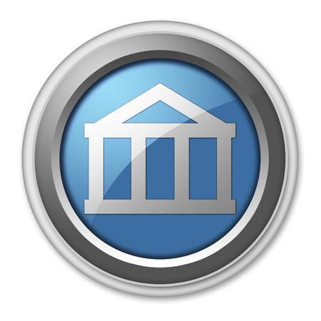 Icon, Button, Pictogram with Bank symbolの写真素材