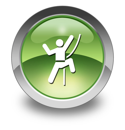 Icon, Button, Pictogram with Rock Climbing symbolの写真素材