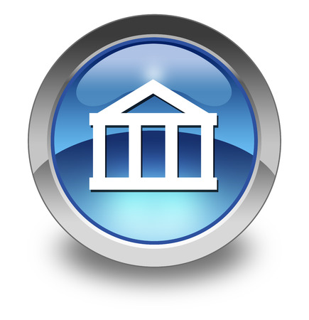 Icon, Button, Pictogram with Bank symbolの写真素材