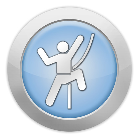 Icon, Button, Pictogram with Rock Climbing symbolの写真素材