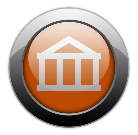 Icon, Button, Pictogram with Bank symbolの写真素材