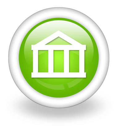 Icon, Button, Pictogram with Bank symbolの写真素材