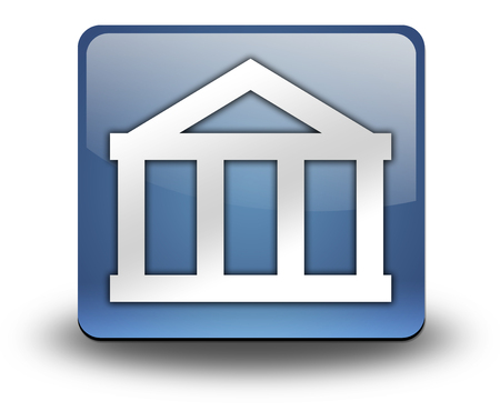 Icon, Button, Pictogram with Bank symbolの写真素材