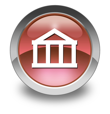 Icon, Button, Pictogram with Bank symbolの写真素材