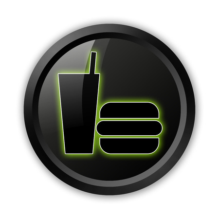 Icon, Button, Pictogram with Fast Food symbolの写真素材