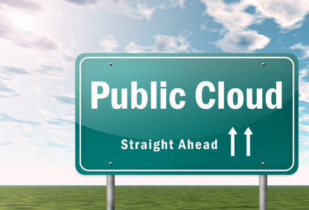 Signpost with Public Cloud wordingの写真素材