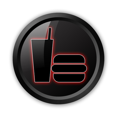 Icon, Button, Pictogram with Fast Food symbolの写真素材