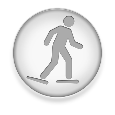 Icon, Button, Pictogram with Snowshoeing symbolの写真素材