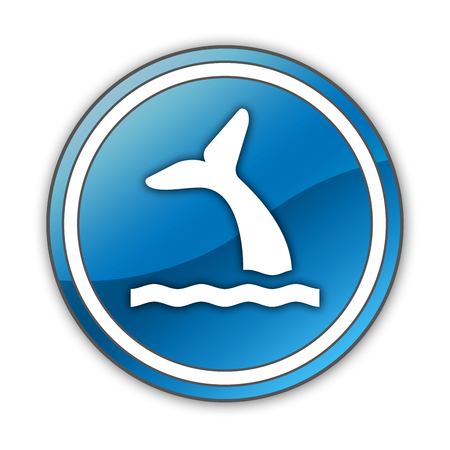 Icon, Button, Pictogram with Whale symbolの写真素材