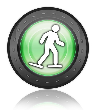 Icon, Button, Pictogram with Snowshoeing symbolの写真素材