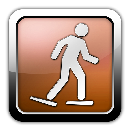 Icon, Button, Pictogram with Snowshoeing symbolの写真素材