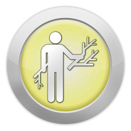 Icon, Button, Pictogram with Wood Gathering symbolの写真素材