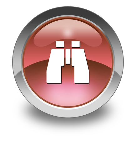 Icon, Button, Pictogram with Wildlife Viewing symbolの写真素材