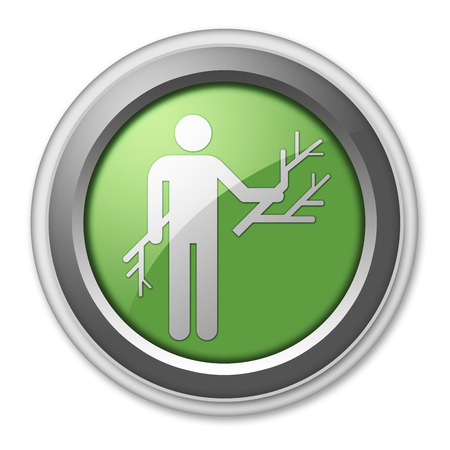 Icon, Button, Pictogram with Wood Gathering symbolの写真素材