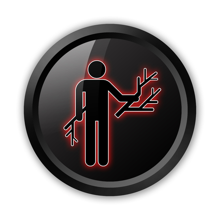 Icon, Button, Pictogram with Wood Gathering symbolの写真素材