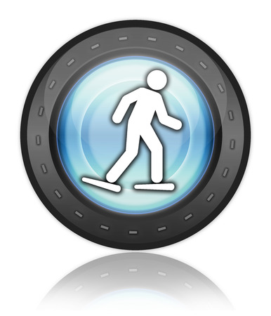 Icon, Button, Pictogram with Snowshoeing symbolの写真素材