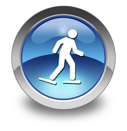 Icon, Button, Pictogram with Snowshoeing symbolの写真素材
