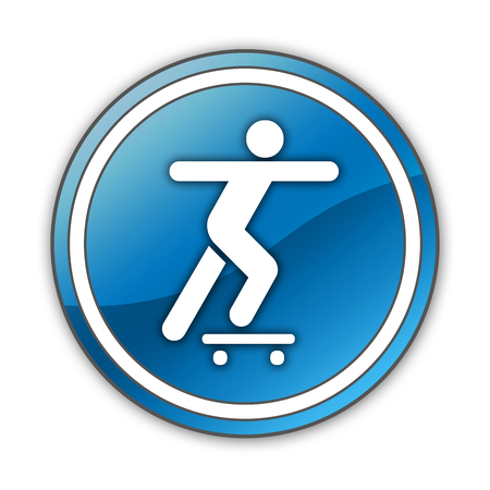Icon, Button, Pictogram with Skateboarding symbolの写真素材