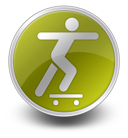 Icon, Button, Pictogram with Skateboarding symbolの写真素材