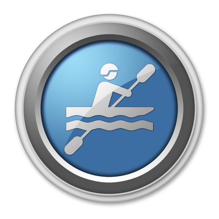 Icon, Button, Pictogram with Kayaking symbolの写真素材