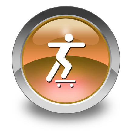 Icon, Button, Pictogram with Skateboarding symbolの写真素材