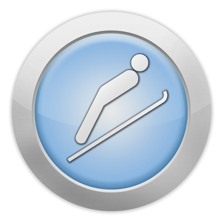 Icon, Button, Pictogram with Ski Jumping symbolの写真素材