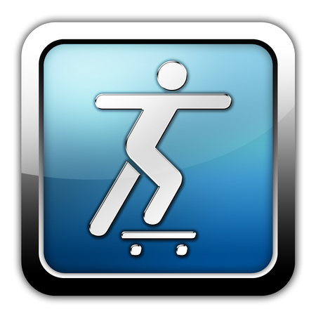 Icon, Button, Pictogram with Skateboarding symbolの写真素材