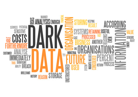Word Cloud with Dark Data related tagsの写真素材