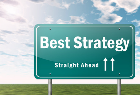 Signpost with Best Strategy wordingの写真素材