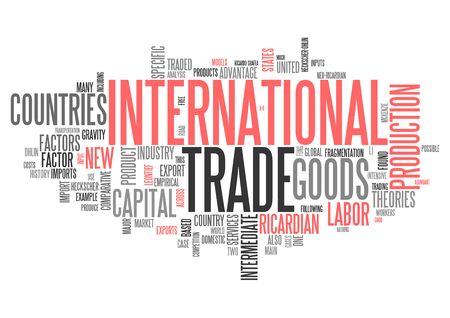 Word Cloud with International Trade related tagsの写真素材