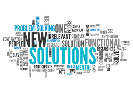 Word Cloud with New Solutions related tagsの写真素材