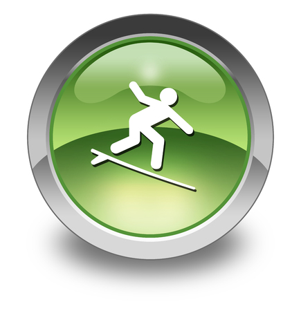 Icon, Button, Pictogram with Surfing symbolの写真素材